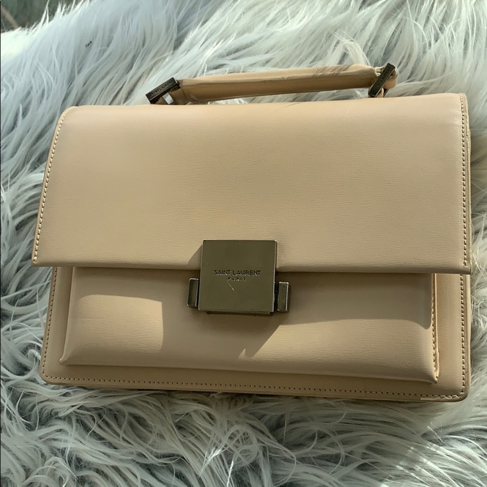 Saint Laurent Shoulder  Crossbody Beige